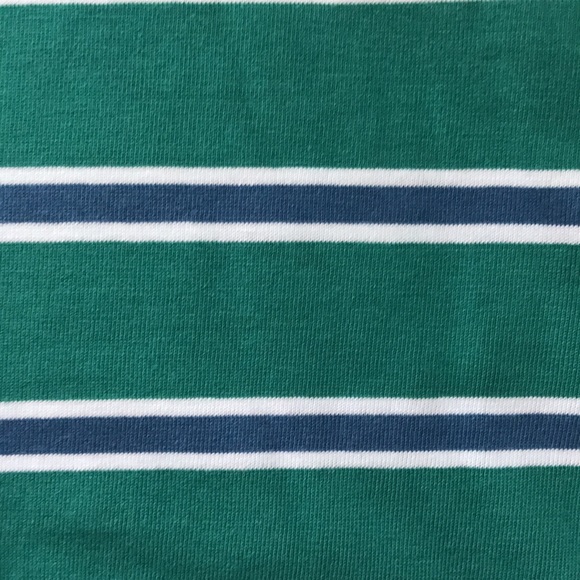 NEW Joseph Turner UK Golf Polo Shirt Striped Medium Green & Blue - Picture 5 of 11